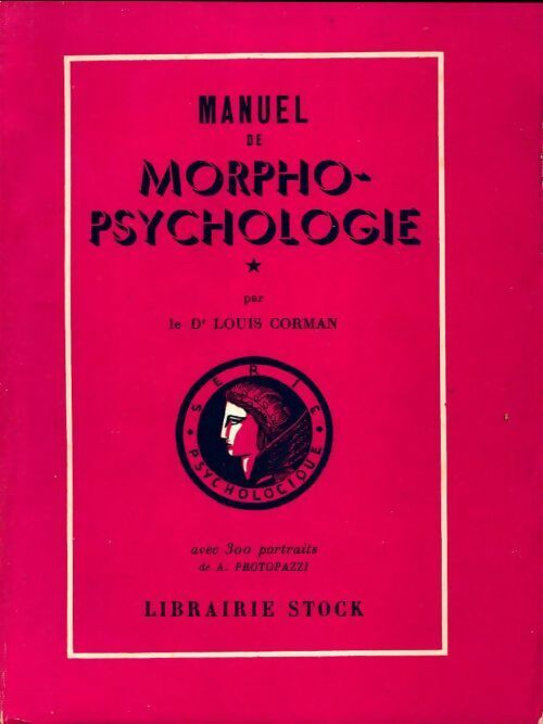Livrenpoche : Manuel de morpho-psychologie Tome I - Louis Corman - Livre