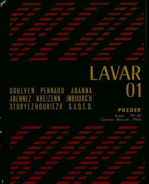 Lavar 01 - Collectif -  Preder - Livre