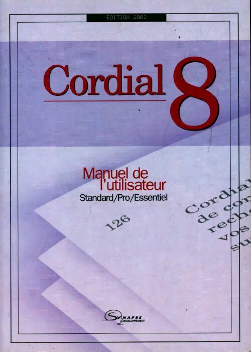Livrenpoche : Cordial 8 manuel de l'utilisateur - Collectif - Livre