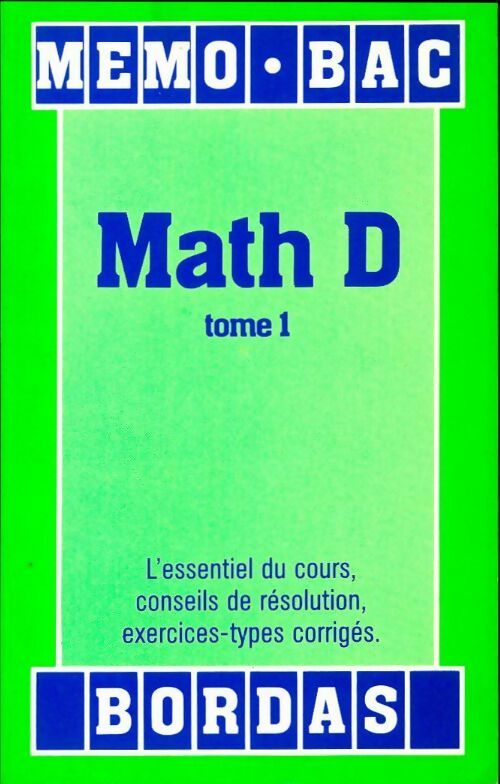 Livrenpoche : Mathématiques Terminale D Tome I - Collectif - Livre