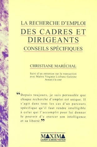 Livrenpoche : La recherche d'emploi des cadres et dirigeants - Christiane Maréchal - Livre
