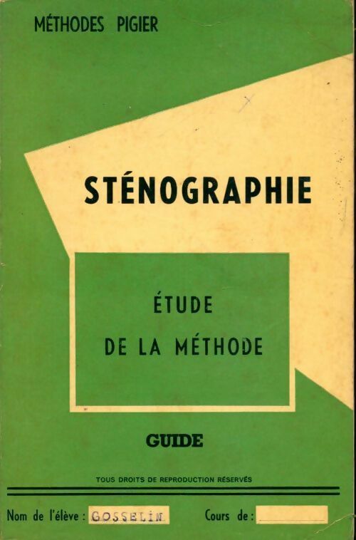 Livrenpoche : Sténographie. Etude de la méthode - Collectif - Livre