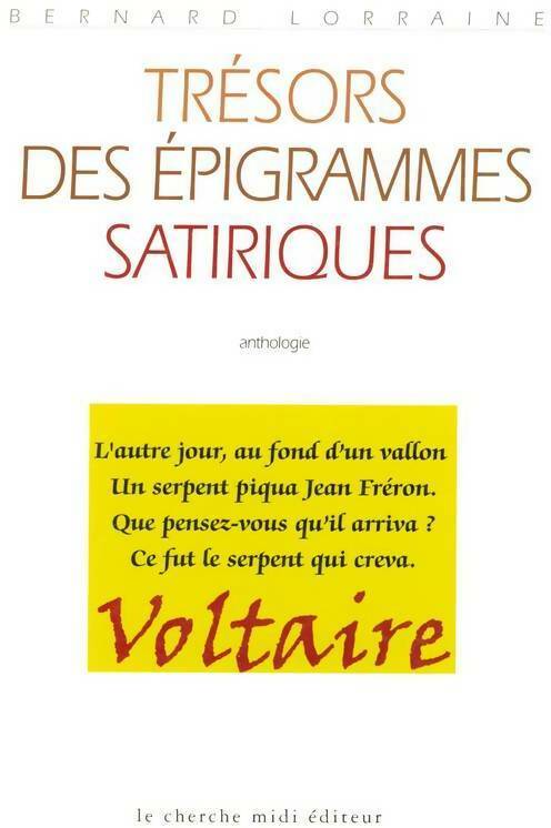 Livrenpoche : Trésor des épigrammes satiriques - Collectif - Livre