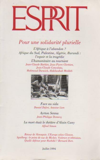 Livrenpoche : Esprit n°203-7 : Pour une solidarité plurielle - Collectif - Livre