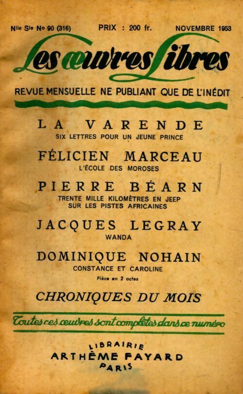 Livrenpoche : Six lettres pour un jeune prince / l'école des moroses / trente mille kilomètres en jeep sur les pistes africaines / ... - Collectif - Livre