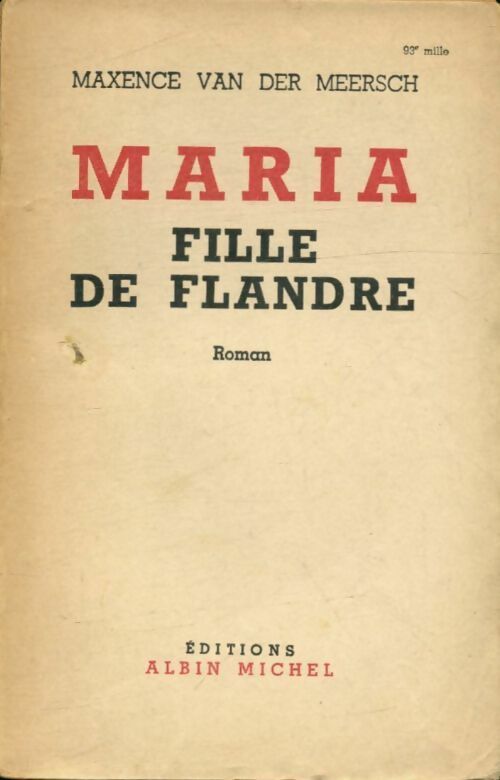 Livrenpoche : Maria fille de Flandre - Maxence Van der Meersch - Livre