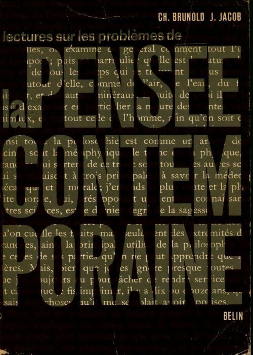 Livrenpoche : Lectures sur les problèmes de la pensée contemporaine - Ch. Brunold - Livre