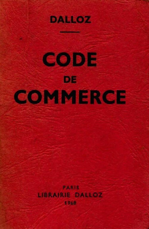 Livrenpoche : Code du commerce 1968 - Collectif - Livre
