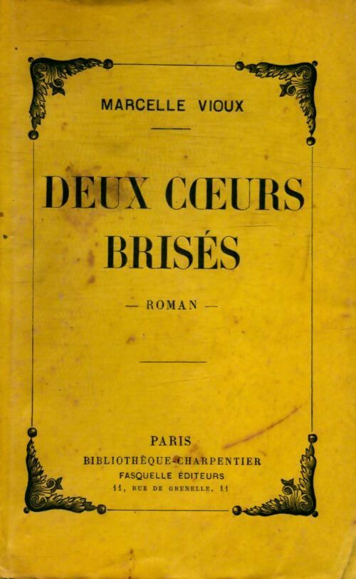 Livrenpoche : Deux coeurs brises - Marcelle Vioux - Livre