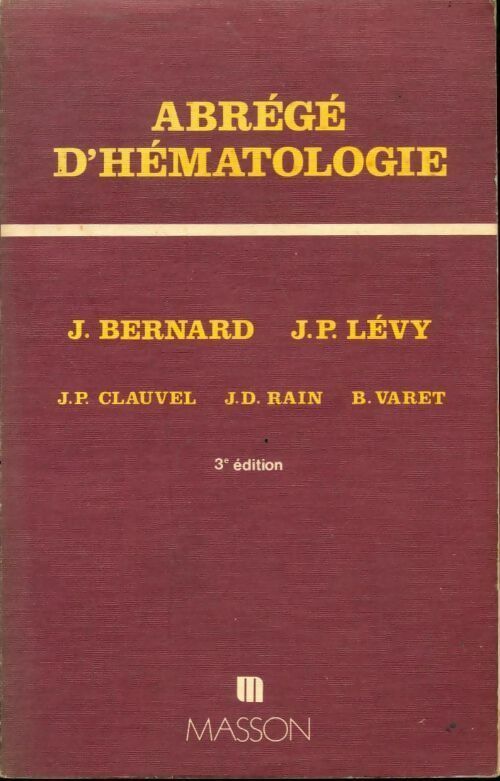 Livrenpoche : Abrégé d'hématologie - Collectif - Livre