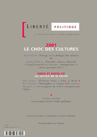 Livrenpoche : Liberté politique n°15 : Le choc des cultures - Collectif - Livre