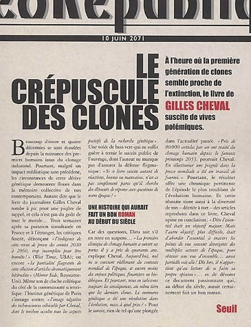 Livrenpoche : Le crépuscule des clones - Gilles Cheval - Livre