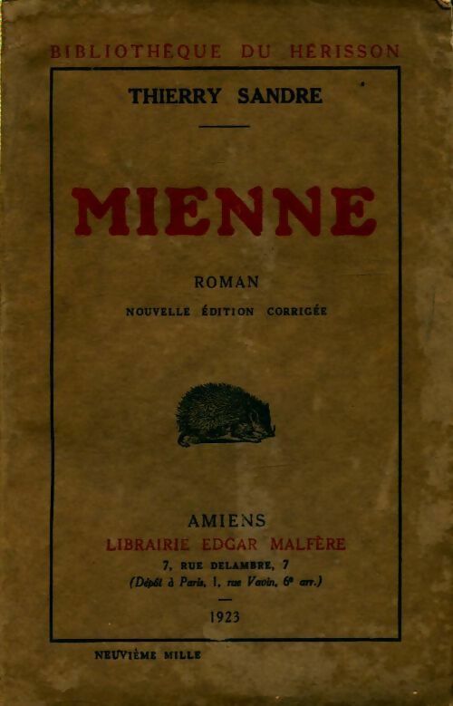 Livrenpoche : Mienne - Thierry Sandre - Livre