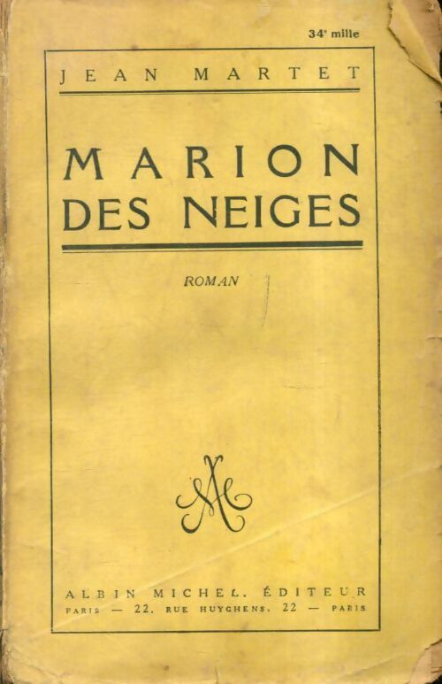 Livrenpoche : Marion des neiges - Jean Martet - Livre