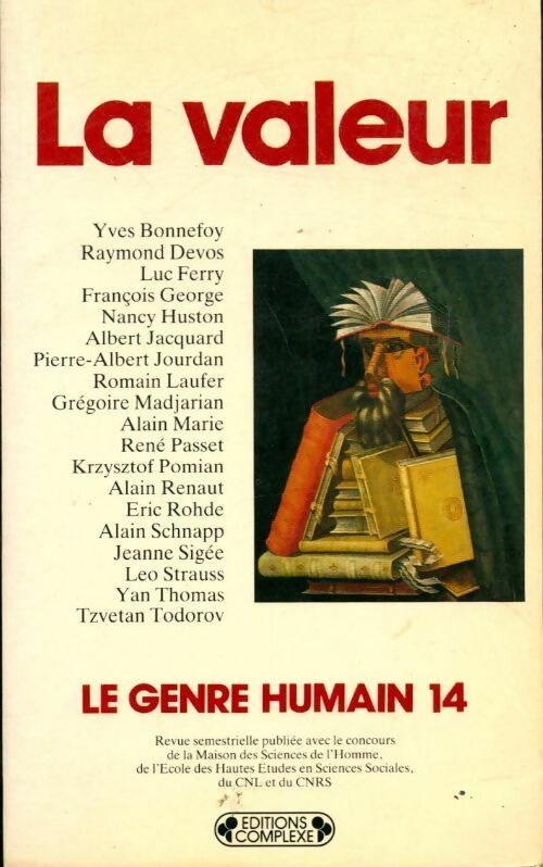 Livrenpoche : Le genre humain n°14 : La valeur - Collectif - Livre