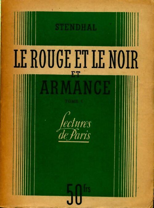 Livrenpoche : Le rouge et noir et Armance Tome I - Stendhal - Livre