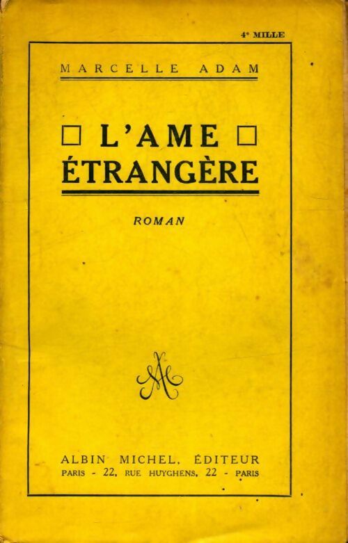 Livrenpoche : L?âme étrangère - Marcelle Adam - Livre
