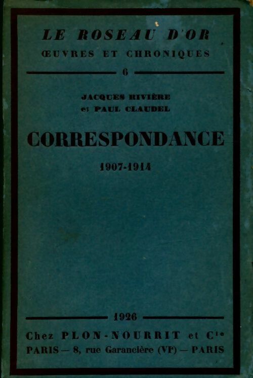 Livrenpoche : Correspondance 1907-1914 - Paul Jacques; Claudel - Livre