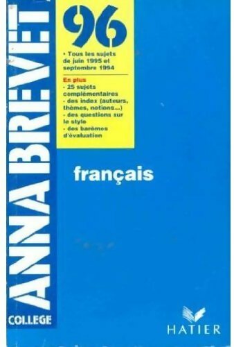 Livrenpoche : Français Sujets 1996 - Collectif - Livre