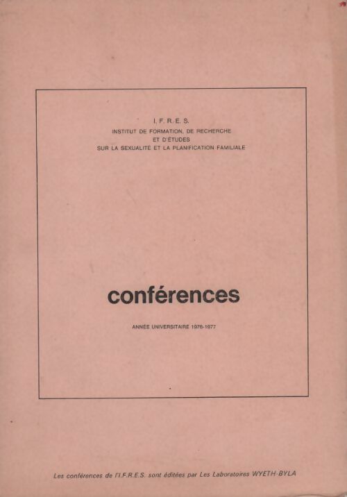 Livrenpoche : Conférences de l'IFRES. Année universitaire 1976-1977 - Collectif - Livre