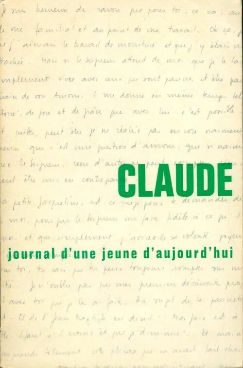 Livrenpoche : Claude. Journal d'une jeune d'aujourd'hui - Suzanne Bled - Livre
