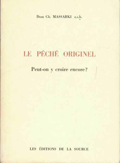 Livrenpoche : Le péché originel - Charles Massabki - Livre