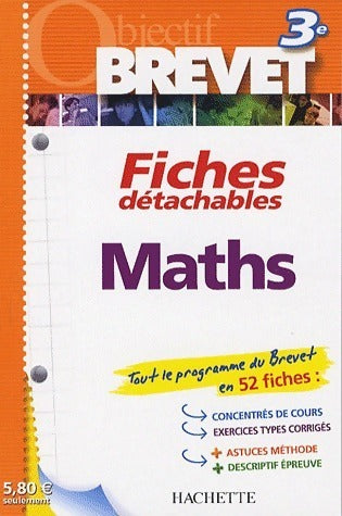 Livrenpoche : Maths 3e. Fiches détachables - Josyane Curel - Livre