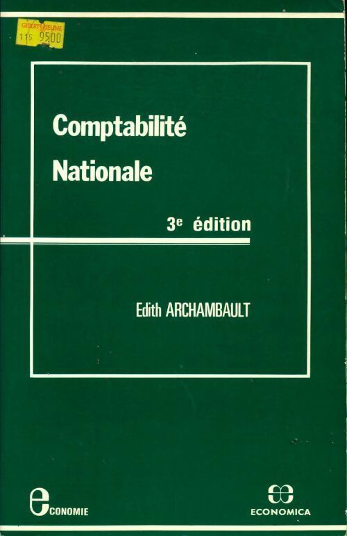 Livrenpoche : Comptabilité nationale - Edith Archambault - Livre