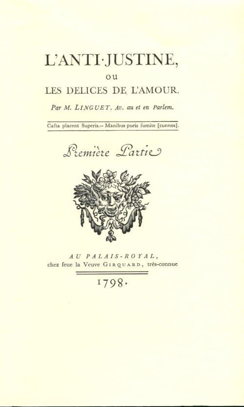 Livrenpoche : L'anti-Justine - M. Linguet - Livre