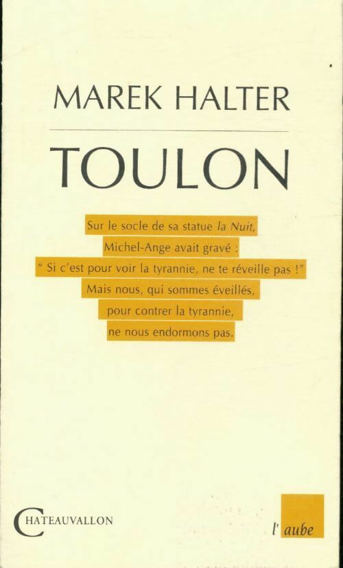 Toulon - Marek Halter - Livre