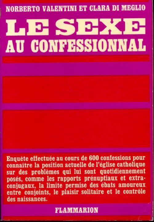 Livrenpoche : Le sexe au confessionna - Clara Di Meglio, Norberto Valentini - Livre