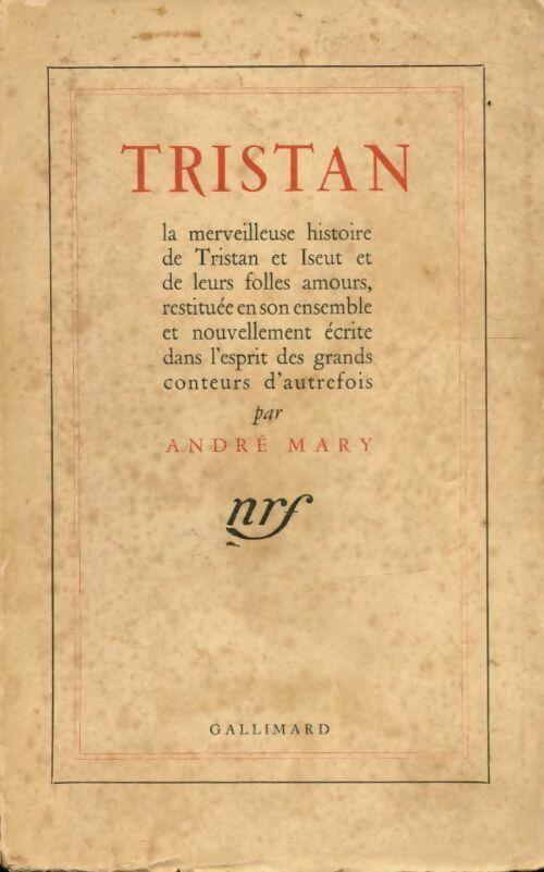 Livrenpoche : Tristan - André Mary - Livre