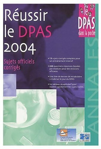 Livrenpoche : Reussir le DPAS 2004 - Collectif - Livre