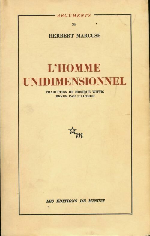 Livrenpoche : L'Homme unidimensionnel - Herbert Marcuse - Livre