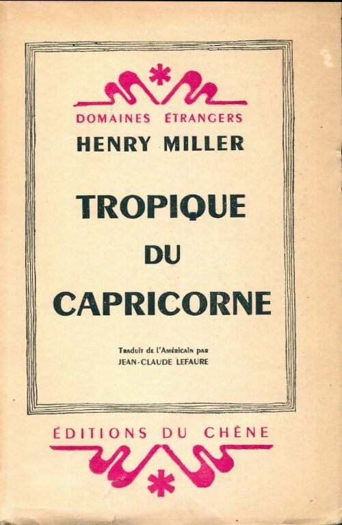 Livrenpoche : Tropique du capricorne - Henry Miller - Livre