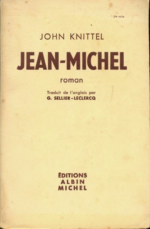 Livrenpoche : Jean-Michel - John Knittel - Livre