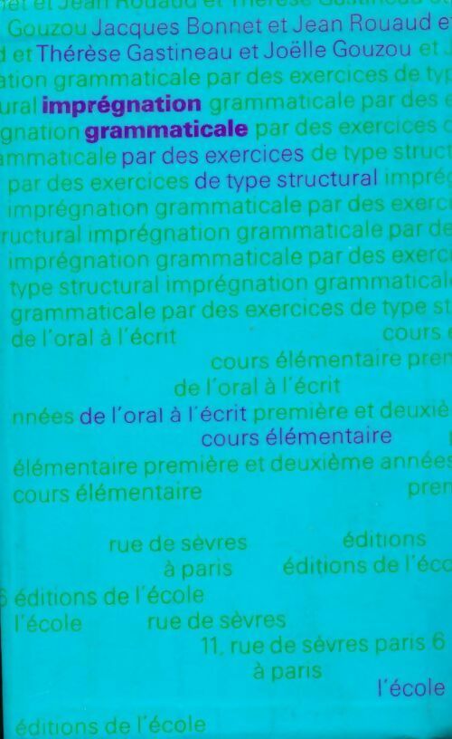 Livrenpoche : Imprégnation grammaticale CP-CE - Collectif - Livre