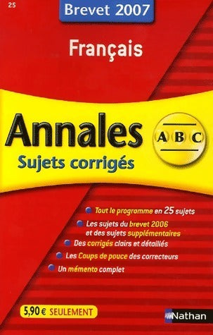 Livrenpoche : Français brevet corrigés 2007 - Céline Mimouni - Livre