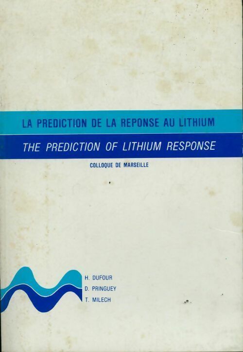 Livrenpoche : La prédiction de la réponse au lithium - Collectif - Livre