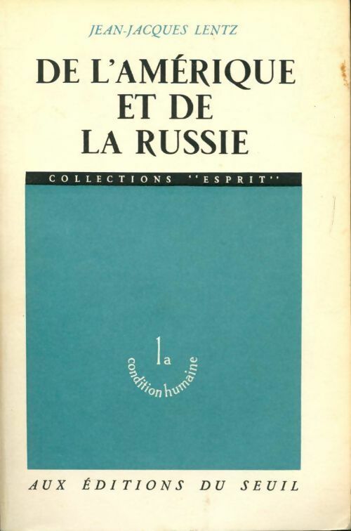 Livrenpoche : De l'Amérique et de la Russie - Jean Jacques Lentz - Livre
