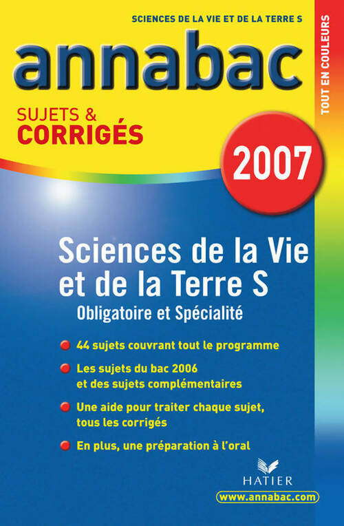 Livrenpoche : Sciences de la vie et de la terre Terminale S. Sujets et corrigés 2007 - Jacques Bergeron - Livre