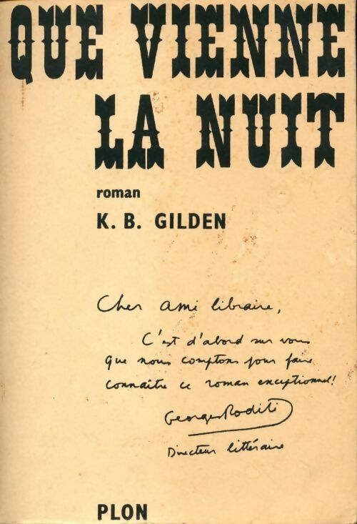 Livrenpoche : Que vienne la nuit - K.B. Gilden - Livre
