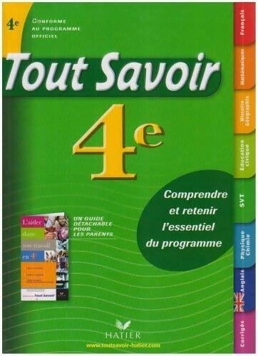 Livrenpoche : Tout savoir 4e - Christine Formond - Livre