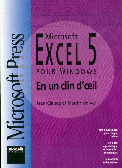 Livrenpoche : Excel 5 pour Windows - Jean-Claude De Vos - Livre