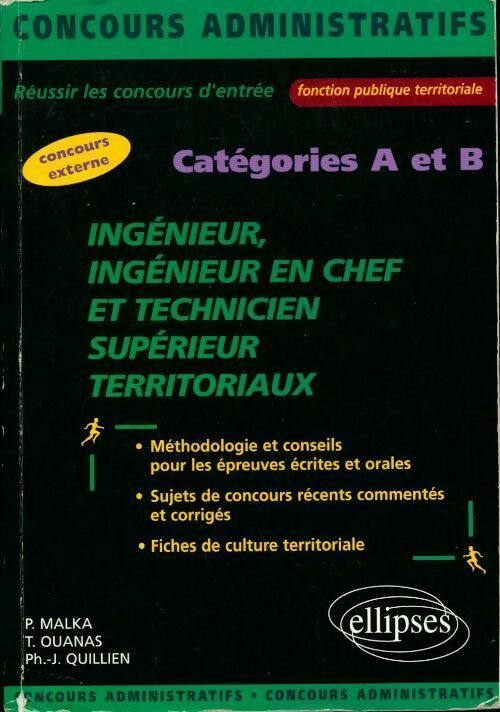 Livrenpoche : Ingénieur ingénieur en chef et technicien supérieur territoriaux - Thouati Ouanas - Livre