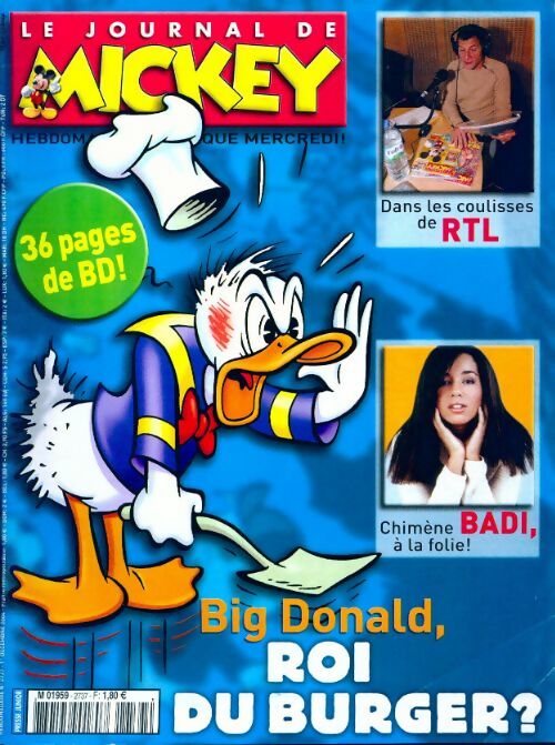 Le journal de Mickey n°2737 : Big Donald, roi du burger ? - Collectif -  Le journal de Mickey - Livre