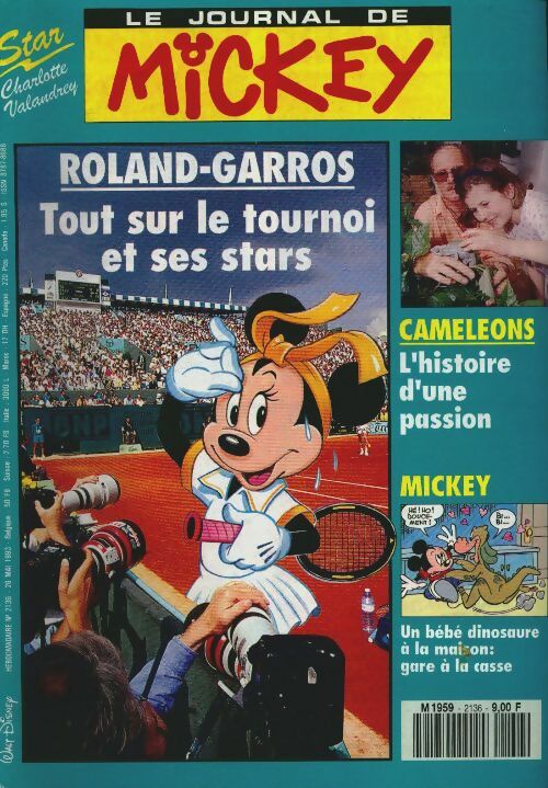 Livrenpoche : Le journal de Mickey n°2136 : Roland Garros - Collectif - Livre
