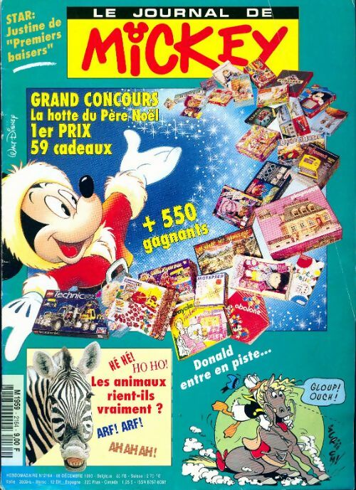 Livrenpoche : Le journal de Mickey n°2164 : Les animaux rient-ils vraiment ? - Collectif - Livre