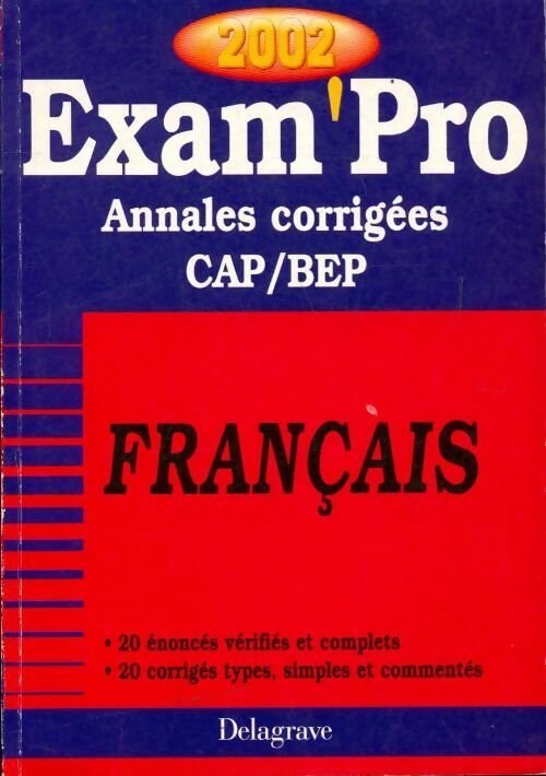 Livrenpoche : Français CAP/ BEP corrigés 2002 - Collectif - Livre