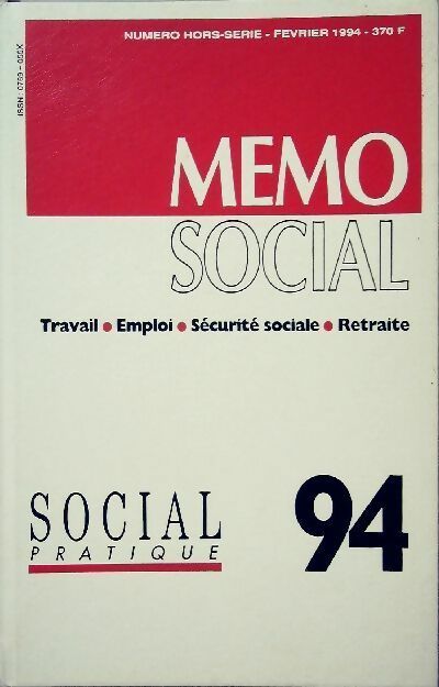 Livrenpoche : Mémo social 1994 - Danièle Mazaud-Lueder - Livre
